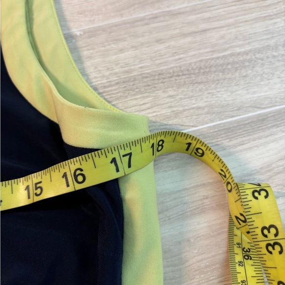 Lauren Ralph Lauren Navy and Yellow Midi Dress - Picture 5 of 7